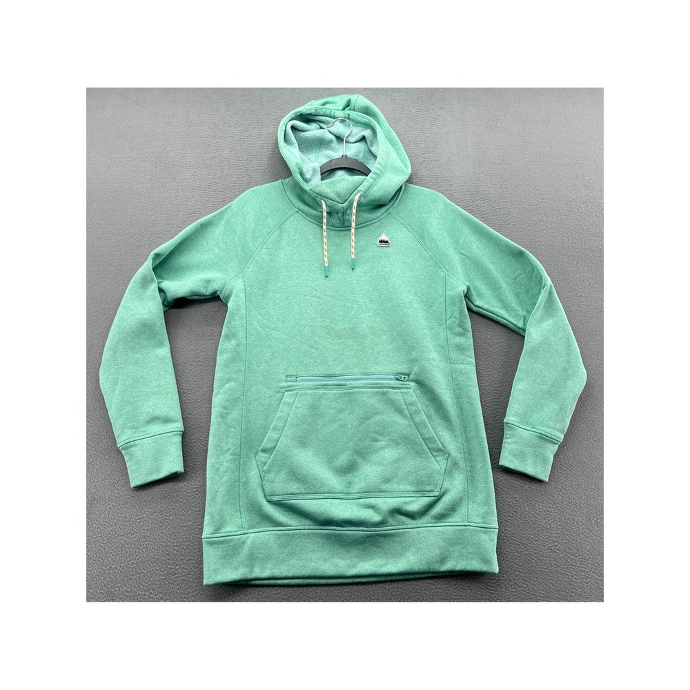 Burton Hoodie Sweatshirt Women's Small Mint Green Weatherproof Pullover Fleece